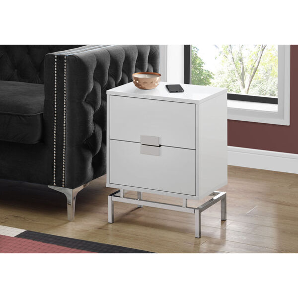 Abbott White 13-Inch End Table, image 1